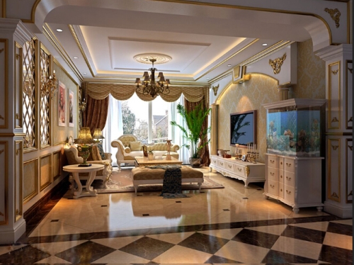 熙璟城115平米欧式风格四居室装修实景赏析